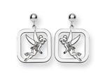 Disney Tinker Bell Square Dangle Post Ear