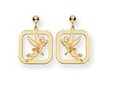 Disney Tinker Bell Square Dangle Post Earrings