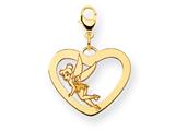 Disney Tinker Bell Heart Lobster Clasp Charm