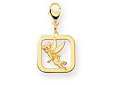Disney Tinker Bell Square Lobster Clasp Charm