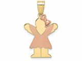The Kids® Small Girl with Bow on Right Engraveable Charm / Pendant