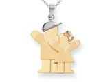 The Kids® Big Boy and Little Girl Engraveable Charm / Pendant
