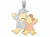 The Kids® Big Boy and Little Girl Engraveable Charm / Pendant