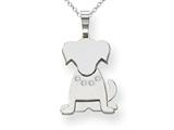 The Kids® Dog with (0.03 cttw) Diamond Collar Charm / Pendant