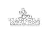 Personalized Disney Mickey Mouse Nameplate (up to 9 Letters) - Chain Included