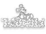 Personalized Disney Mickey Mouse Nameplate (up to 9 Letters) - Chain Included