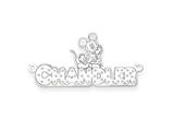 Personalized Disney Mickey Mouse Nameplate (up to 9 Letters) - Chain Included
