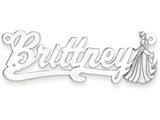 Personalized Disney Cinderella Nameplate (up to 9 Letters) - Chain Included