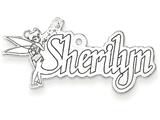 Personalized Disney Tinker Bell Nameplate (up to 9 Letters) - Chain Included