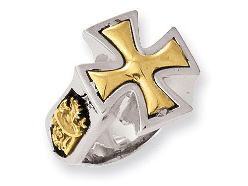 Ed Hardy Bronze Maltese Cross Ring  