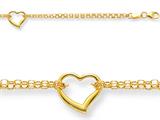 10 Inches 1 Hearts Ankle Bracelet