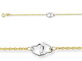 10 Inches 3 Double Hearts Adjustable Ankle Bracelet