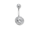 CZ Round Belly Ring