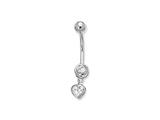 CZ Heart Belly Ring