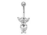 CZ Butterfly Belly Ring