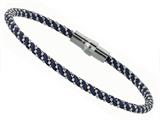 Sterling Silver 7.5 Inch Purple Silk Beaded Wrap Bracelet With Magnetic Clasp