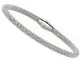 Sterling Silver 7.5 Inch Beaded Bracelet With Magnetic Clasp