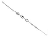 Sterling Silver CZ Blue Evil Eye Bracelet
