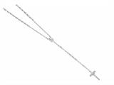 26 inches Silver Rhodium 4MM Rosary Bead Necklace
