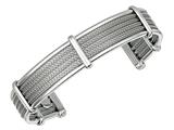 Sterling Silver Mesh Cuff Bangle