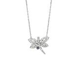 Sterling Silver 18 Inch Dragonfly Necklace With Evil Eye