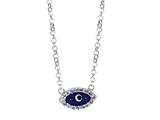 Sterling Silver 18 Inch Evil Eye Necklace