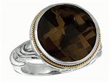 Phillip Gavriel 18K Yellow Gold And Sterling Silver Smokey Quartz Ring