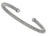 Sterling Silver 4mm Adjustable Beaded Bangle