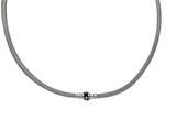 Sterling Silver 7.5 Inch Hollow Wire Bead Bracelet With Magnetic Clasp