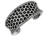 Sterling Silver Honeycomb Texturized Cuff Bangle