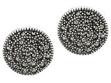 Sterling Silver Round Marcasite Earrings