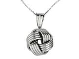 Polished Love Knot Pendant on 18 Inch Chain