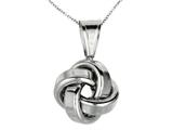 Polished Love Knot Pendant on 18 Inch Chain