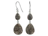 Phillip Gavriel Rutilated Quartz Graduated Teardrop Station Earrings