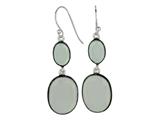 Phillip Gavriel Aqua Chalcedony Graduated Oval Station Earrings