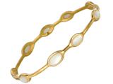 Phillip Gavriel 8 Inch Stackable Slip On Bangle With Mother Of Pearl Stations