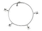 10 Inches 5 Turtles Ankle Bracelet