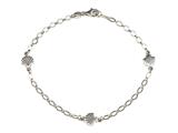 10 Inches 3 Sea Shells Adjustable Ankle Bracelet