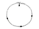 10 Inches Adjustable Ankle Bracelet with Simulated Stones
