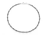 10 Inches Bead Ankle Bracelet with Black Rhodium
