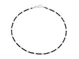 Sterling Silver with Black Rhodium 10 Inches Ankle Bracelet