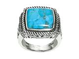 Sterling Silver Simulated Turquoise Ring
