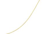 14kt Yellow Gold 16 Inch Diamond Cut Round Omega Necklace with Screw off Lock and Pear Shape Clasp