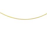 14kt Yellow Gold 18 Inch Diamond Cut Round Omega Necklace with Screw off Lock and Pear Shape Clasp