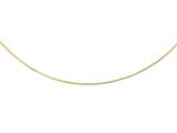 14kt Yellow Gold 16 Inch Diamond Cut Round Omega Necklace with Screw off Lock and Pear Shape Clasp