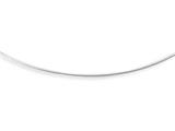 14kt White Gold 16 Inch Diamond Cut Round Omega Necklace with Screw off Lock and Pear Shape Clasp