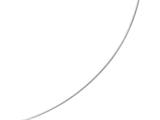 14kt White Gold 16 Inch Diamond Cut Round Omega Necklace with Screw off Lock and Pear Shape Clasp
