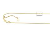 14K Yellow Gold 22 Inch Diamond Cut Adjustable Box Chain with Lobster Clasp and Small Heart Charm