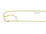 14K Yellow Gold 22 Inch Diamond Cut Adjustable Round Wheat Chain with Lobster Clasp and Small Heart Charm