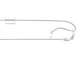 14kt White Gold 22 Inch Diamond Cut Adjustable Round Wheat Chain with Lobster Clasp and Small Heart Charm